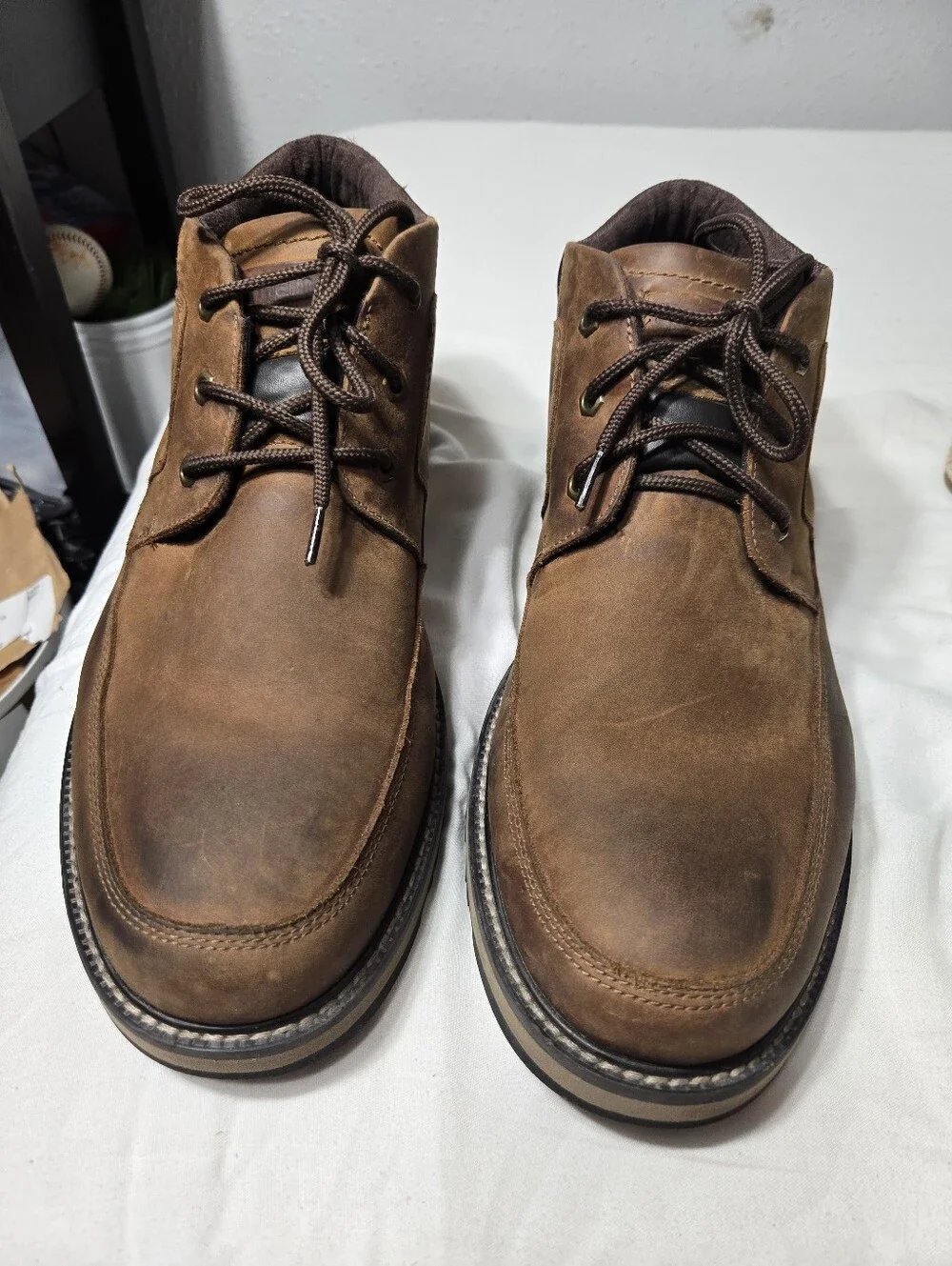 Dunham Byrne WP Chukka CJ0853 Mens Brown Extra Wide 4E Chukkas Boots Sz 12